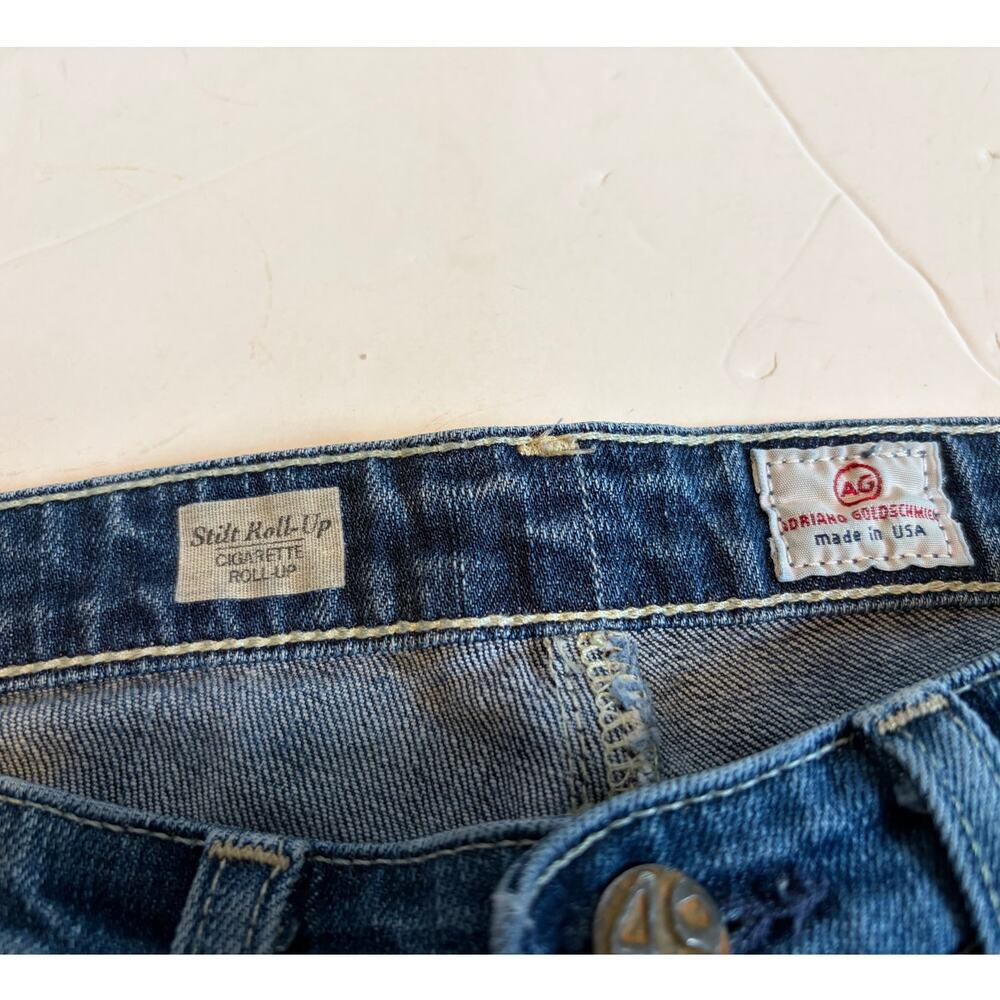 Adriano Goldschmeid Stilt Roll Up Jeans Cut Off Shorts Distressed, 24 - Picture 5 of 7